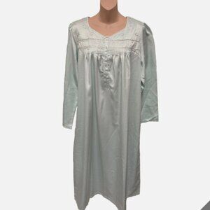Celestial Dreams By Komar Mint Green Embroidered Large Night Gown Shiny